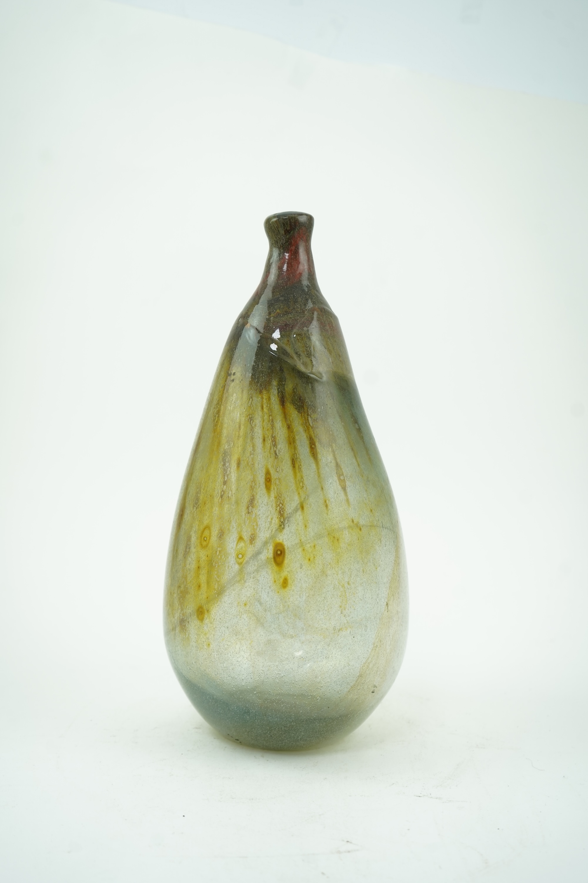 Samuel J. Herman (Mexican/American/British, 1936-2020): A freeform studio glass bottle vase
